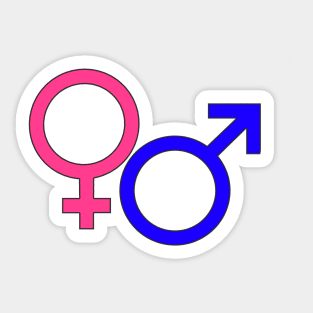 Male and Female Symbols Sticker